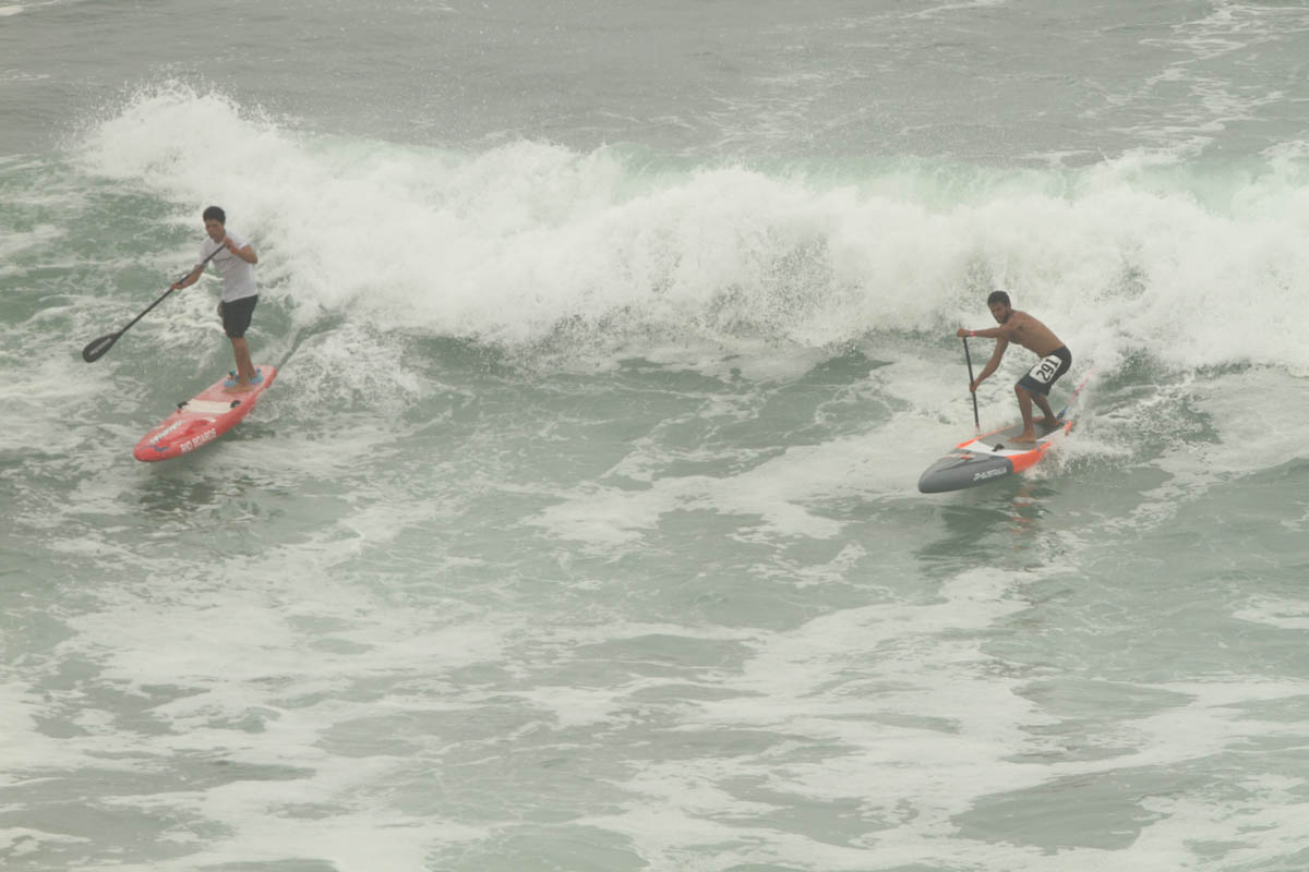 Ganadores de la Carrera Técnica SUP: Guilherme dos Reis (BRA) Medalla de Oro y Vinicius Martins (BRA) Medalla de Plata. Foto: PASA/Paolo López Zubiaurr.